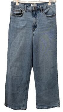 Nine West Womens Wide Leg Jeans Sz 6 Blue Denim High Rise Casual Retro Y2K Style